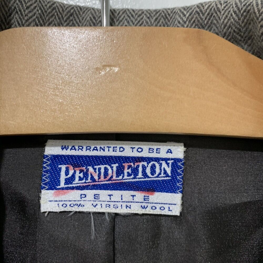 Vintage Pendleton | Blazer Wool Gray Two Buttons … - image 4